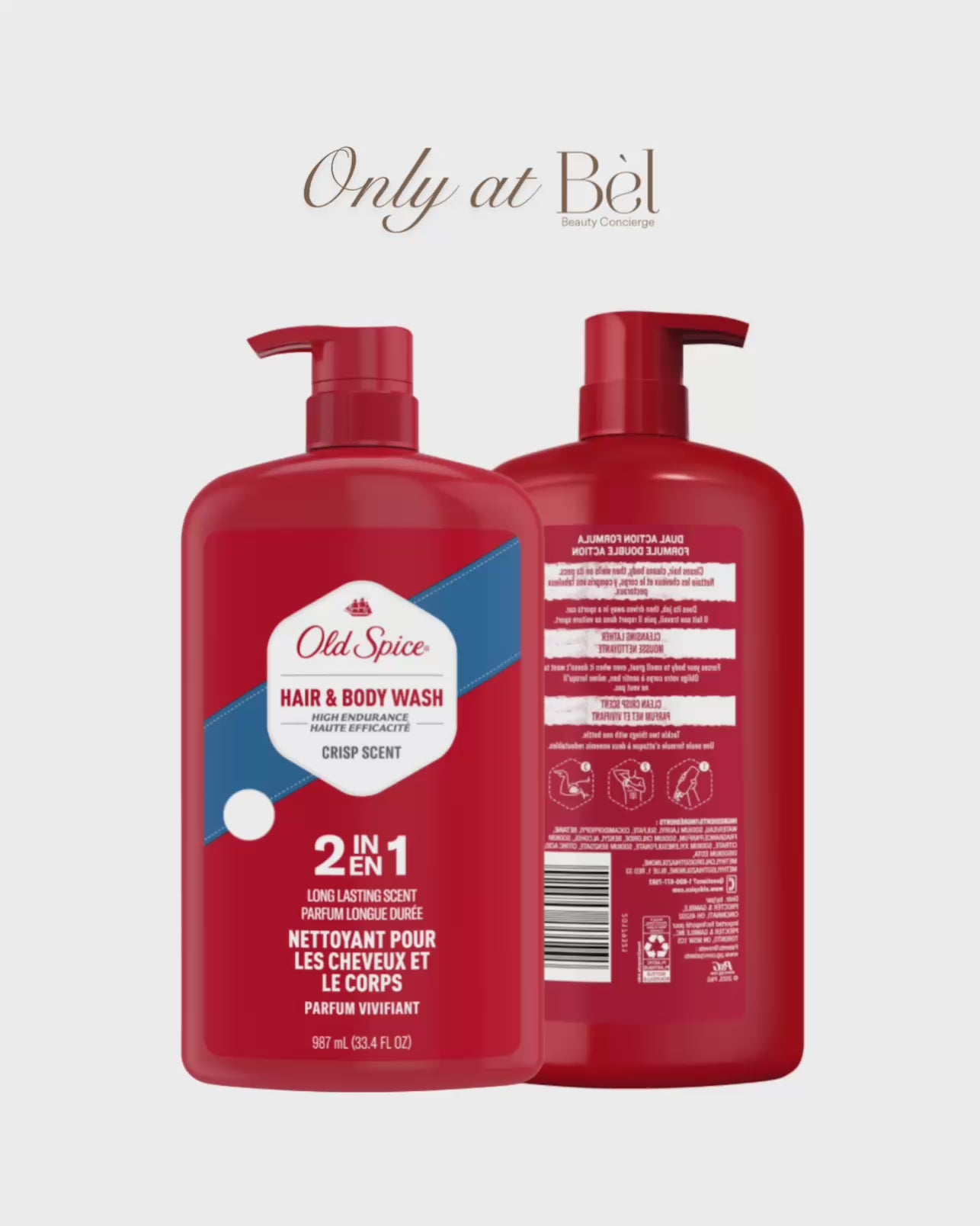 Old Spice Hair & Body Wash For Men, Crisp Scent